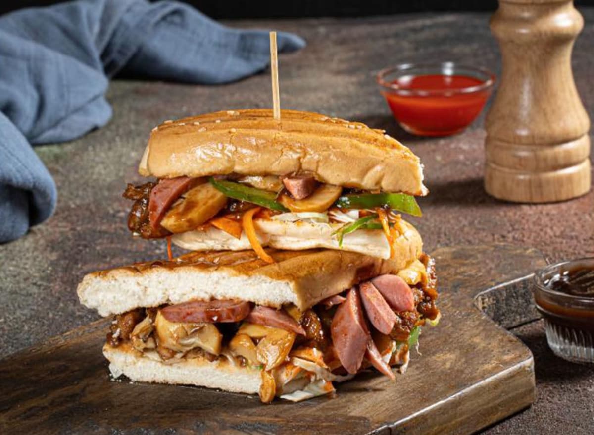 Sandwich, with more cheese, sauce chicken etc.  