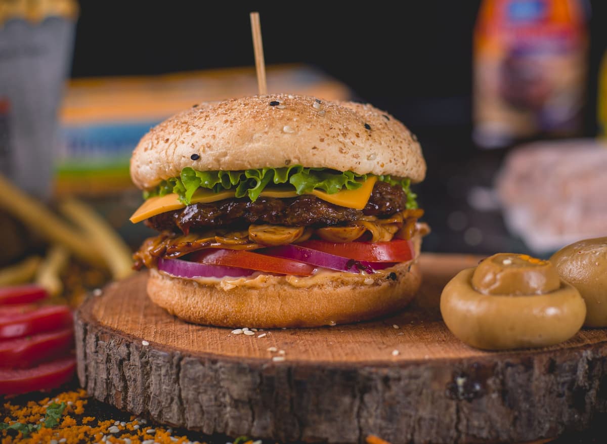 Beef, mushroom base, onion, salt, pepper etc.