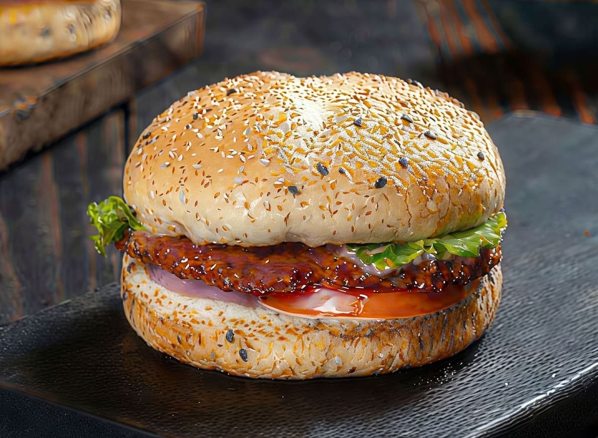 Juicy beef patty, fresh onions, tomato, cheese etc.