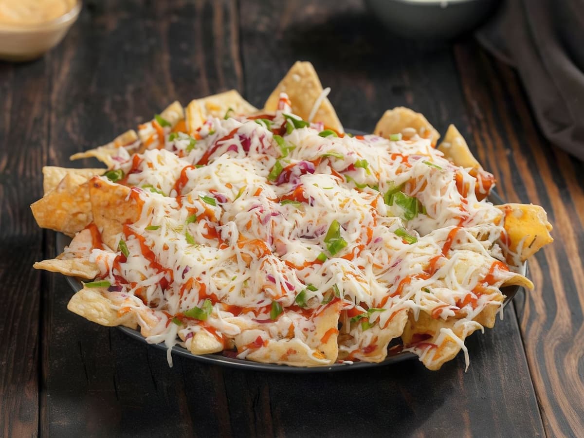 Cheese, chicken, sauce etc.